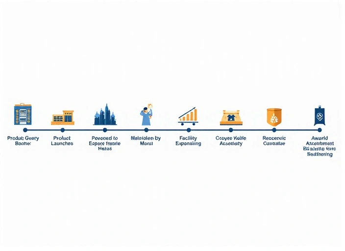 Timeline of BioMax's growth and key product launches